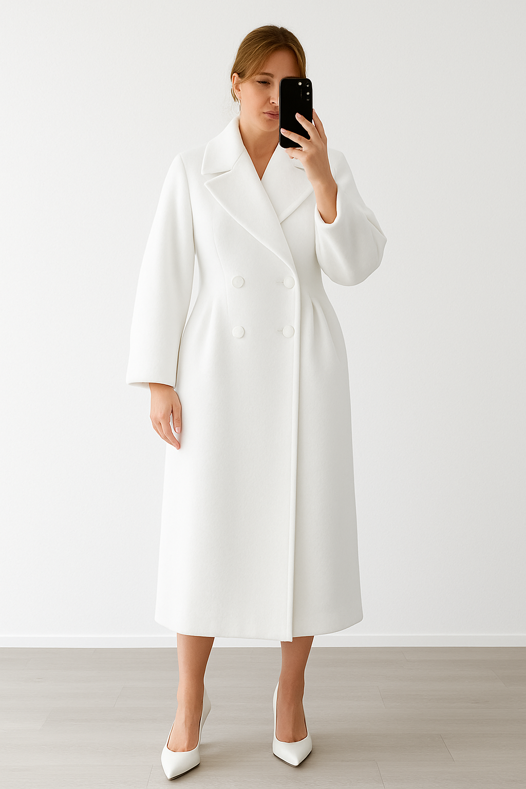 Eleganter Langer Doppelreihiger Winterjacke Mit Knöpfen Für Damen | Ideal für Herbst/Winter