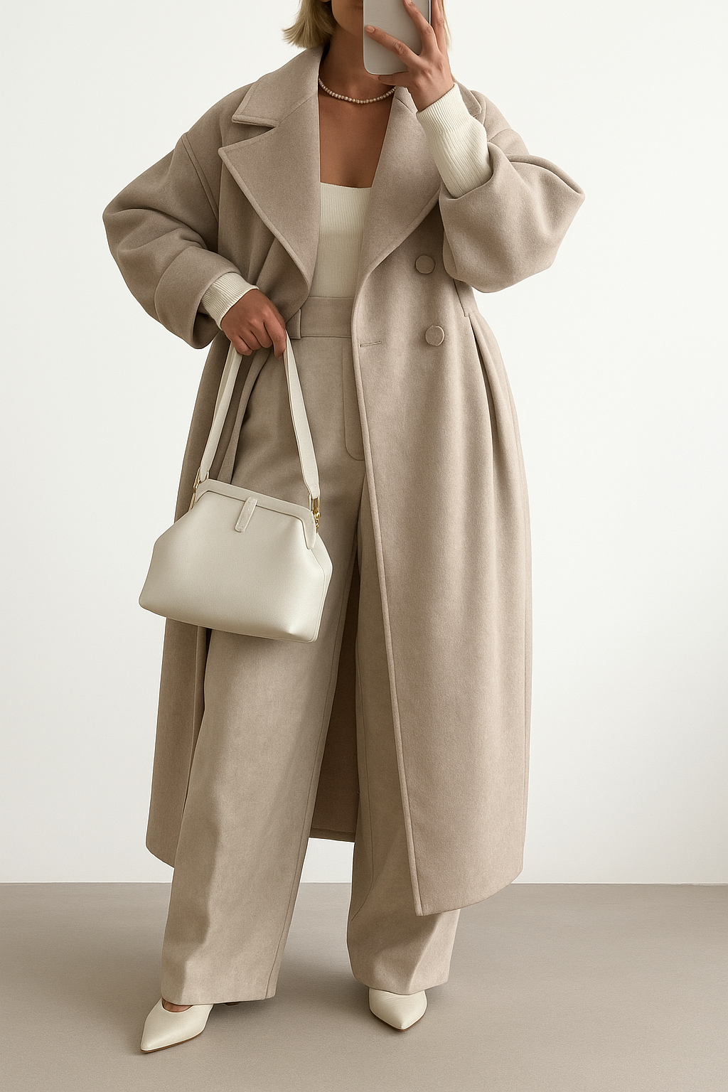 Eleganter Langer Doppelreihiger Winterjacke Mit Knöpfen Für Damen | Ideal für Herbst/Winter
