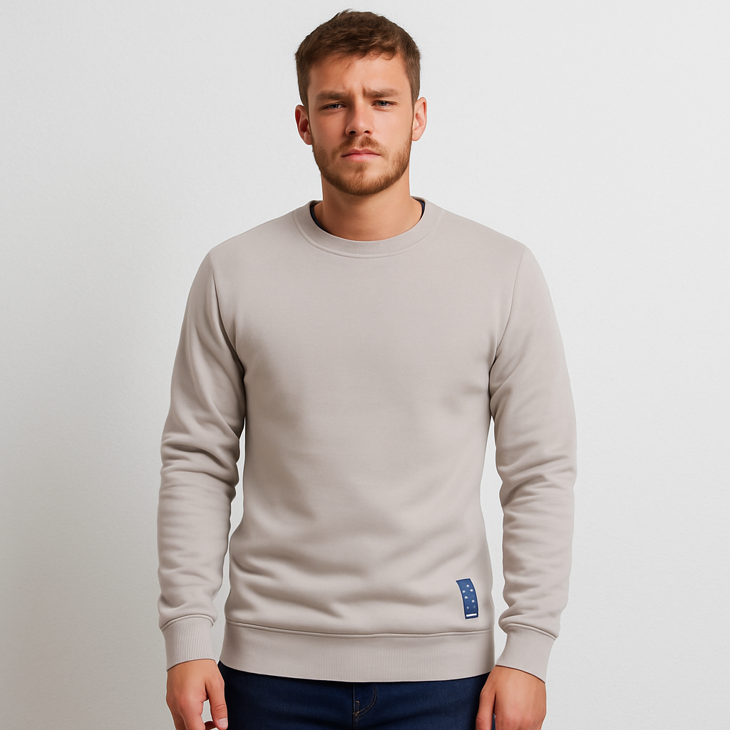 Lässiger Rundhals Pullover Mit Patchwork für Herren | Perfekt für alle Jahreszeiten