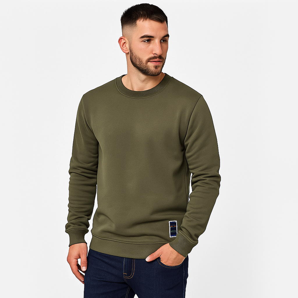 Lässiger Rundhals Pullover Mit Patchwork für Herren | Perfekt für alle Jahreszeiten