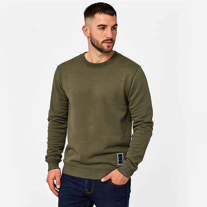 Lässiger Rundhals Pullover Mit Patchwork für Herren | Perfekt für alle Jahreszeiten