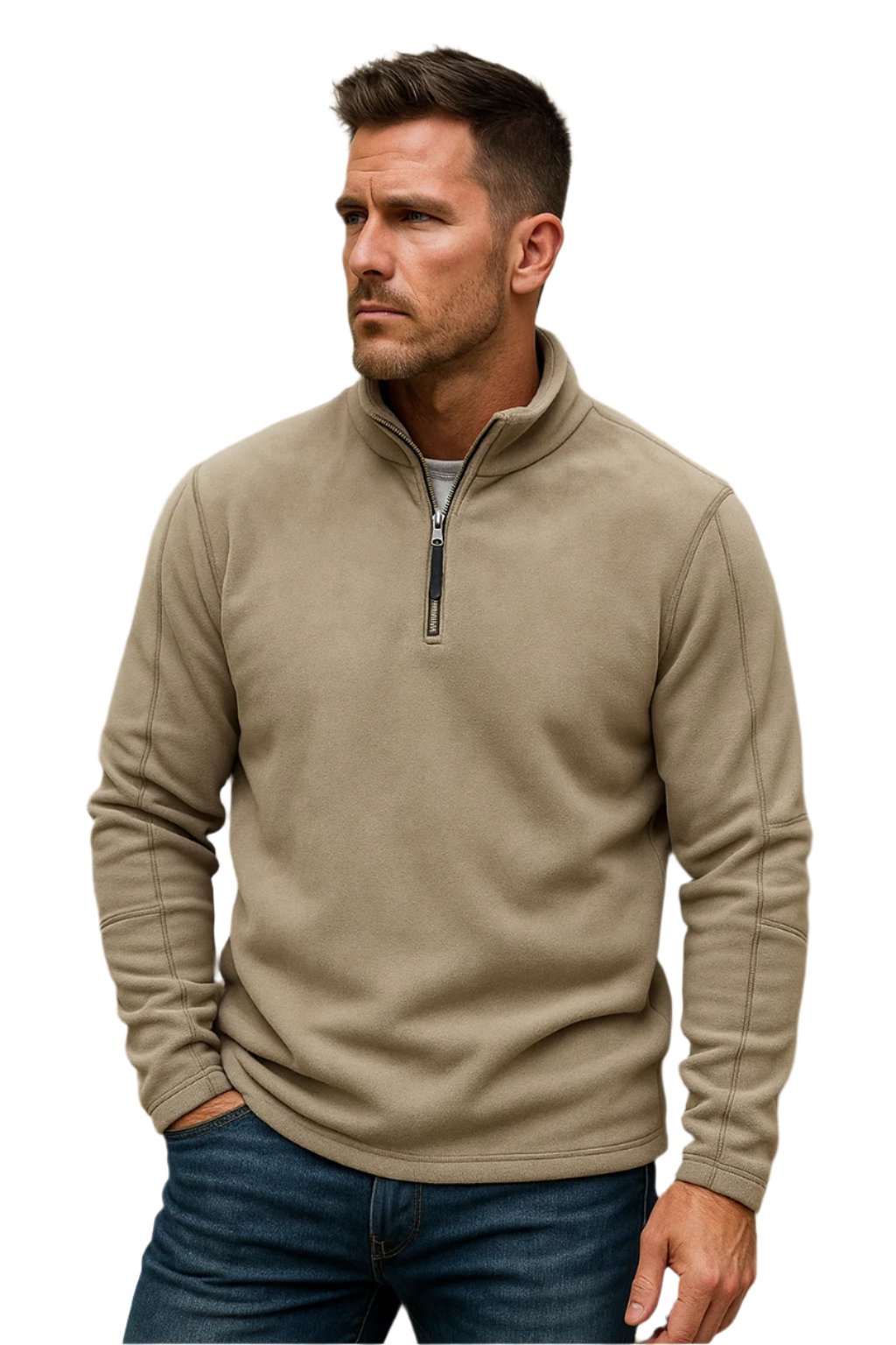 Lässiger Verwaschener Stehkragen Pullover Mit Reissverschluss für Herren | Perfekt für alle Jahreszeiten